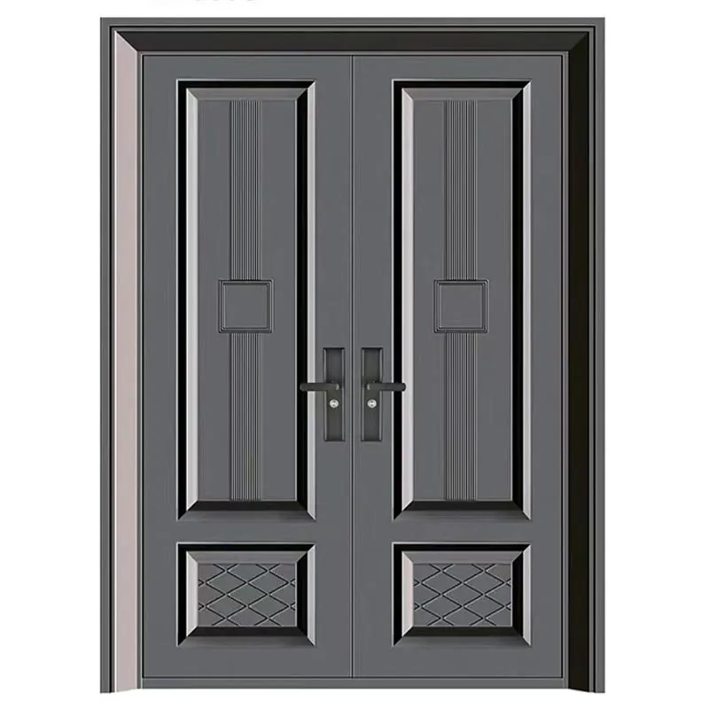Double porte coupe-feu en cuivre-aluminium