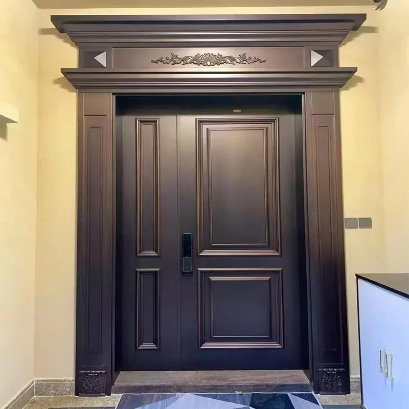 One-Door One-View Mother-Son Copper Entry Door