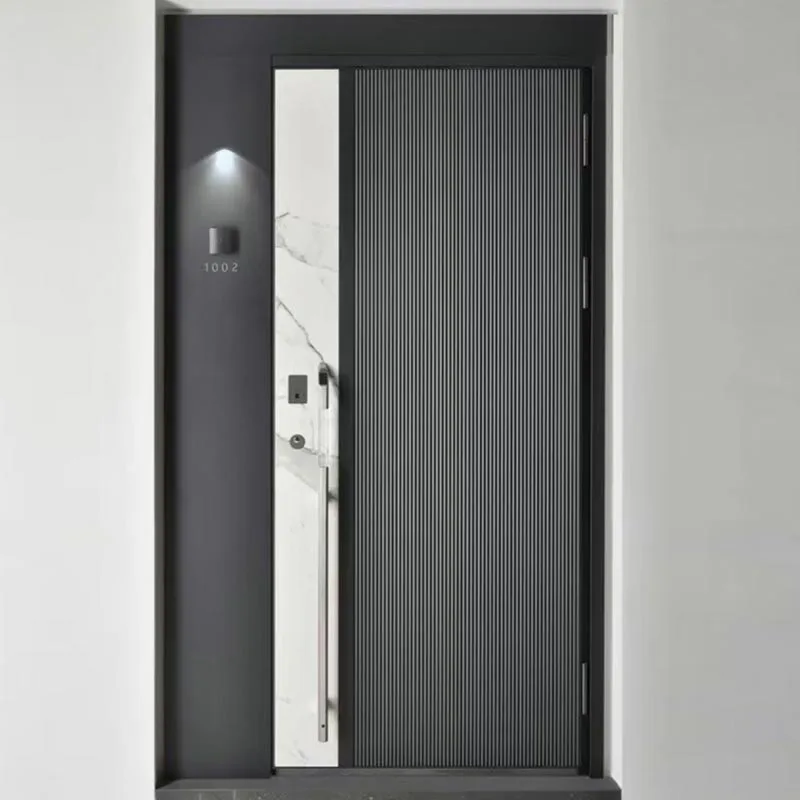 Porte pivotante mère-fils sculptée avec précision